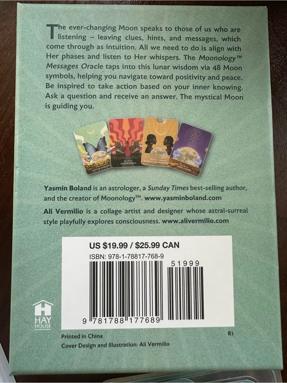 Moonology Messages Oracle Card Deck by Yasmin Boland